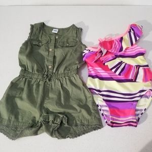 Old Navy Swimsuit and Shorts Overoll